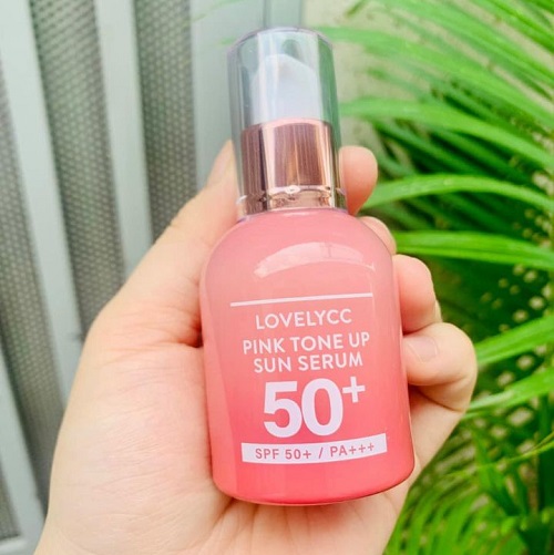 Review serum chống nắng Lovelycc Pink Tone Up Sun-2