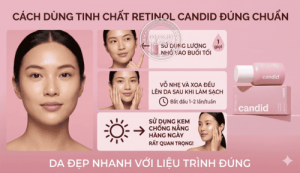 Cách dùng Tinh chất Retinol Candid đúng chuẩn, da đẹp nhanh