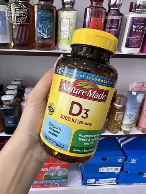 Viên uống Nature Made D3 1000 IU