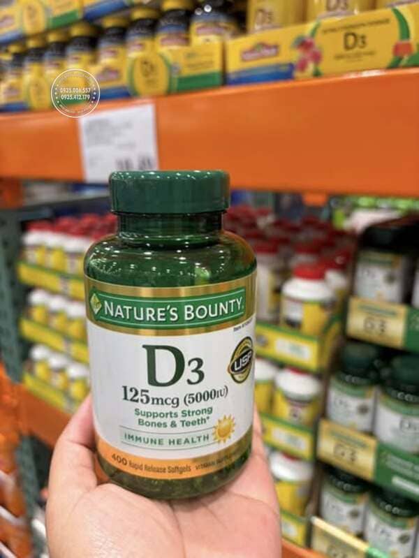 Giới thiệu Nature’s Bounty Vitamin D3 5000IU là gì?
